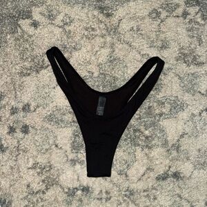 Skims Micro Tanga Black Bikini Bottoms